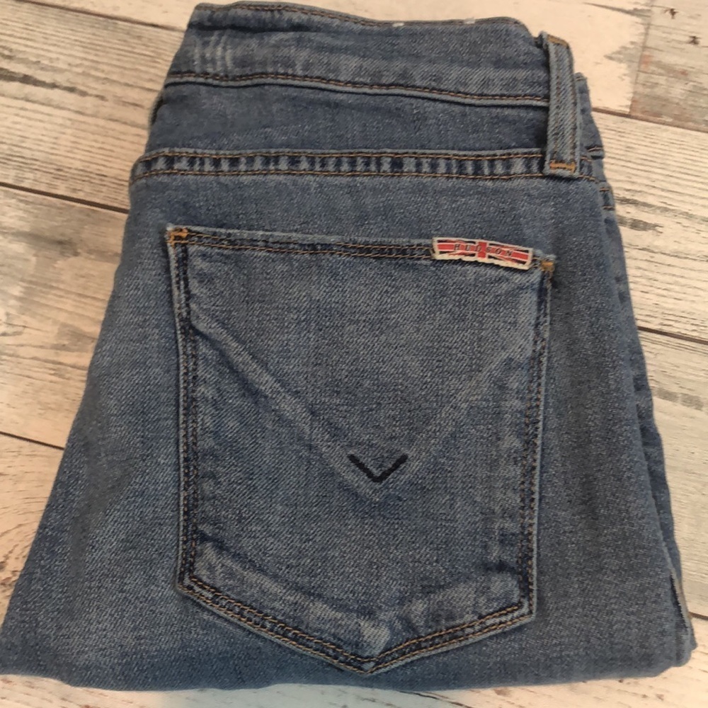 Hudson Nico Midrise Ankle Raw Hem Distressed Super Skinny 27 - Picture 5 of 13